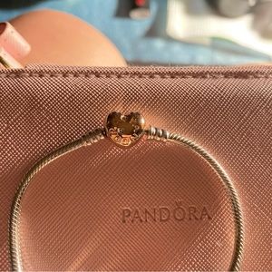 Pandora Moments Heart Clasp Snake Chain Bracelet